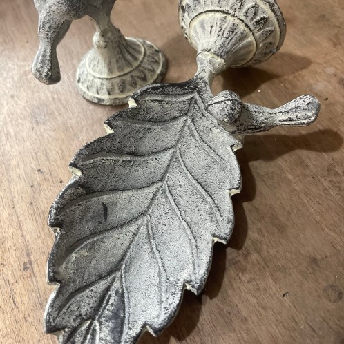 Mangeoire ☆ à oiseaux ou porte savon en fonte grise-MA11