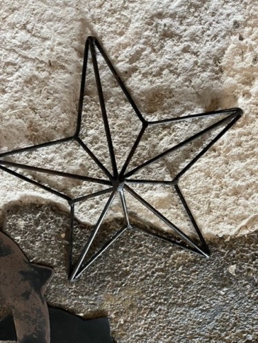 Etoile ☆ métal recyclé Black Star Line 20*20cm