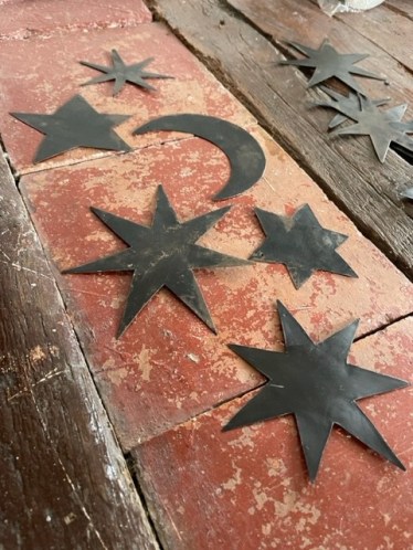 Lot de 6 pièces ☆ métal recyclé Celeste de 10 à 16cm à accrocher ou à poser
