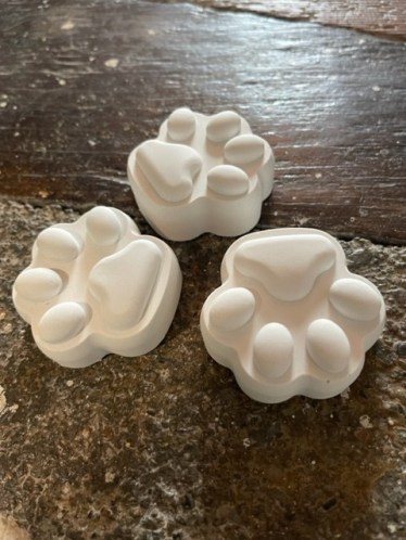 Patte de chien ou chat ☆ plâtre céramique diffuseur d'huiles essentielles 5*5*2cm