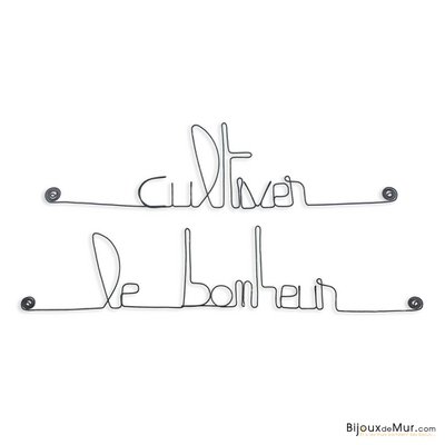 Bijou de mur ☆ Cultiver le bonheur 35 et 44*8cm