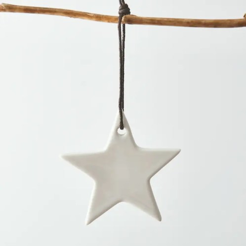 Etoile céramique ☆ blanche 11*11cm-ET53